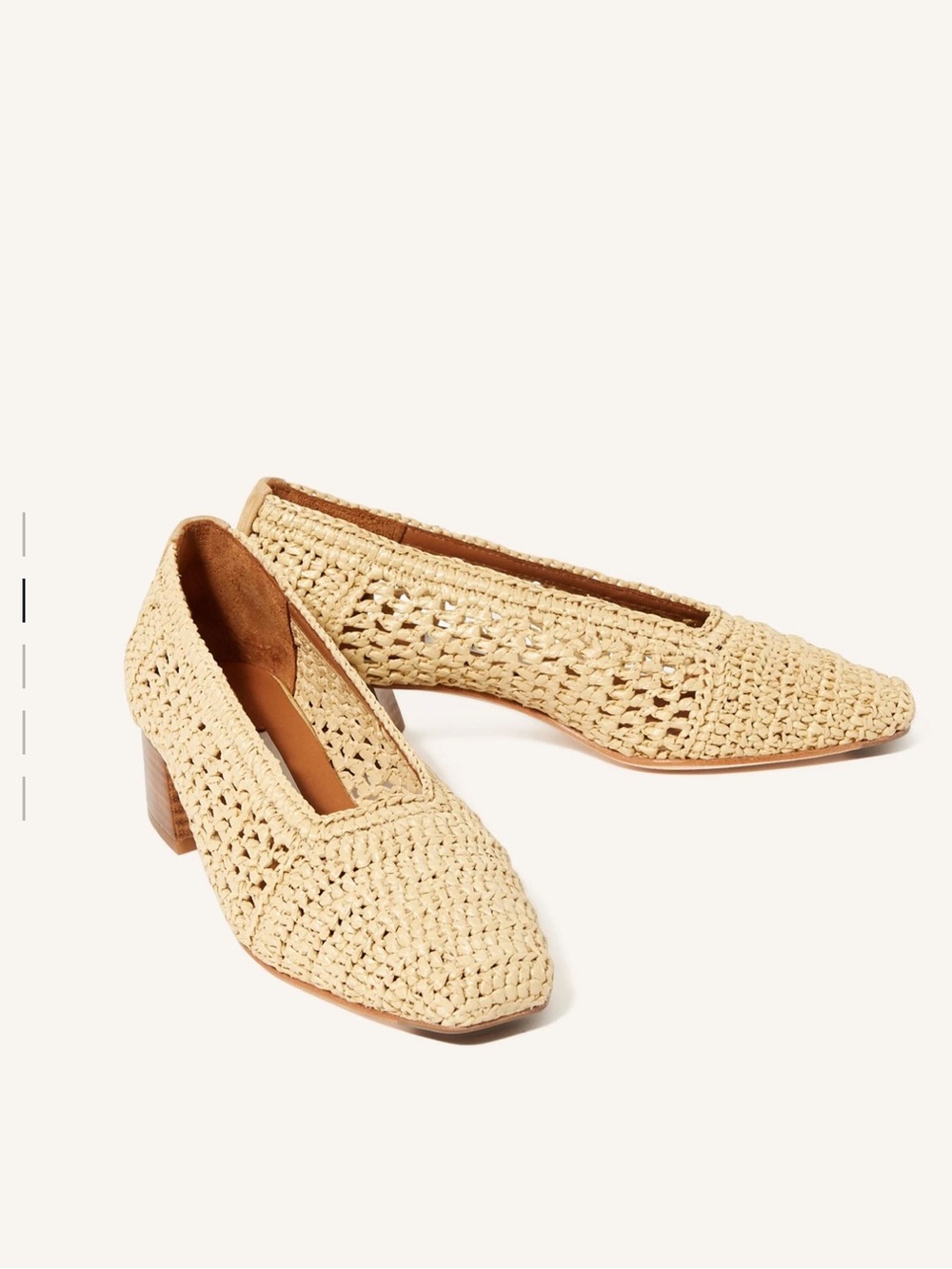 Miista Noa Raffia Woven Block Heel - EU 37